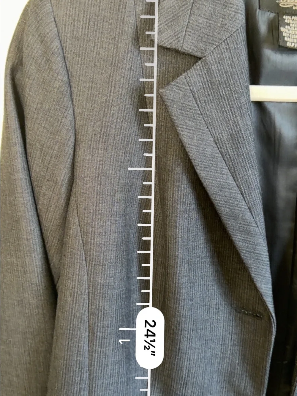 Classic Women's Gray/Blue Blazer - Tailored Three-Button Jacket Sz 6 Peck&Peck